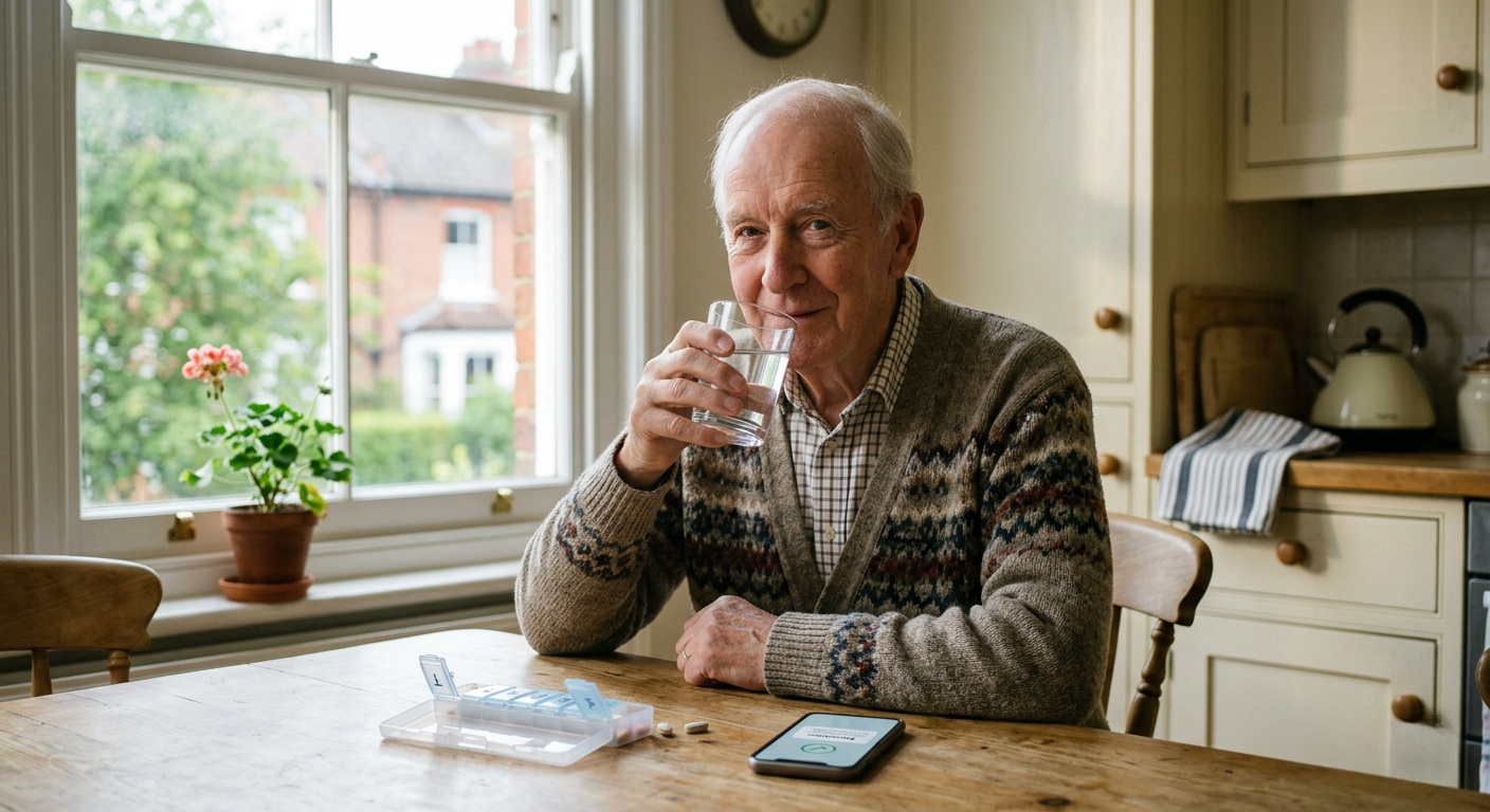 Medication organizer representing support for daily reminders